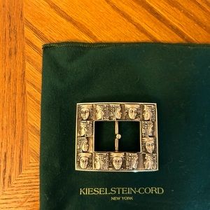 KIESELSTEIN- CORD STERLING SILVER STAMPED EGYPTIAN INSPIRED BELT BUCKLE 2002